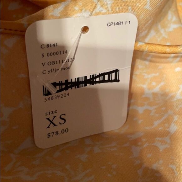 NWT Free People All Tucks Bodysuit size S yellow - Picture 8 of 8